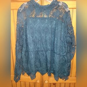 Emerald green crochet top